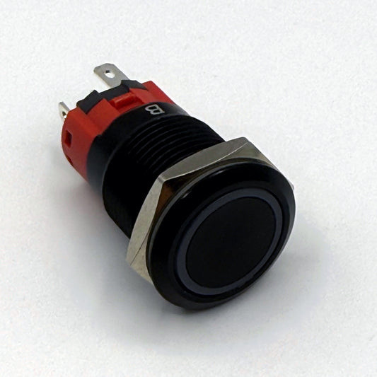 16MM Momentary Button LED Backlit Blue