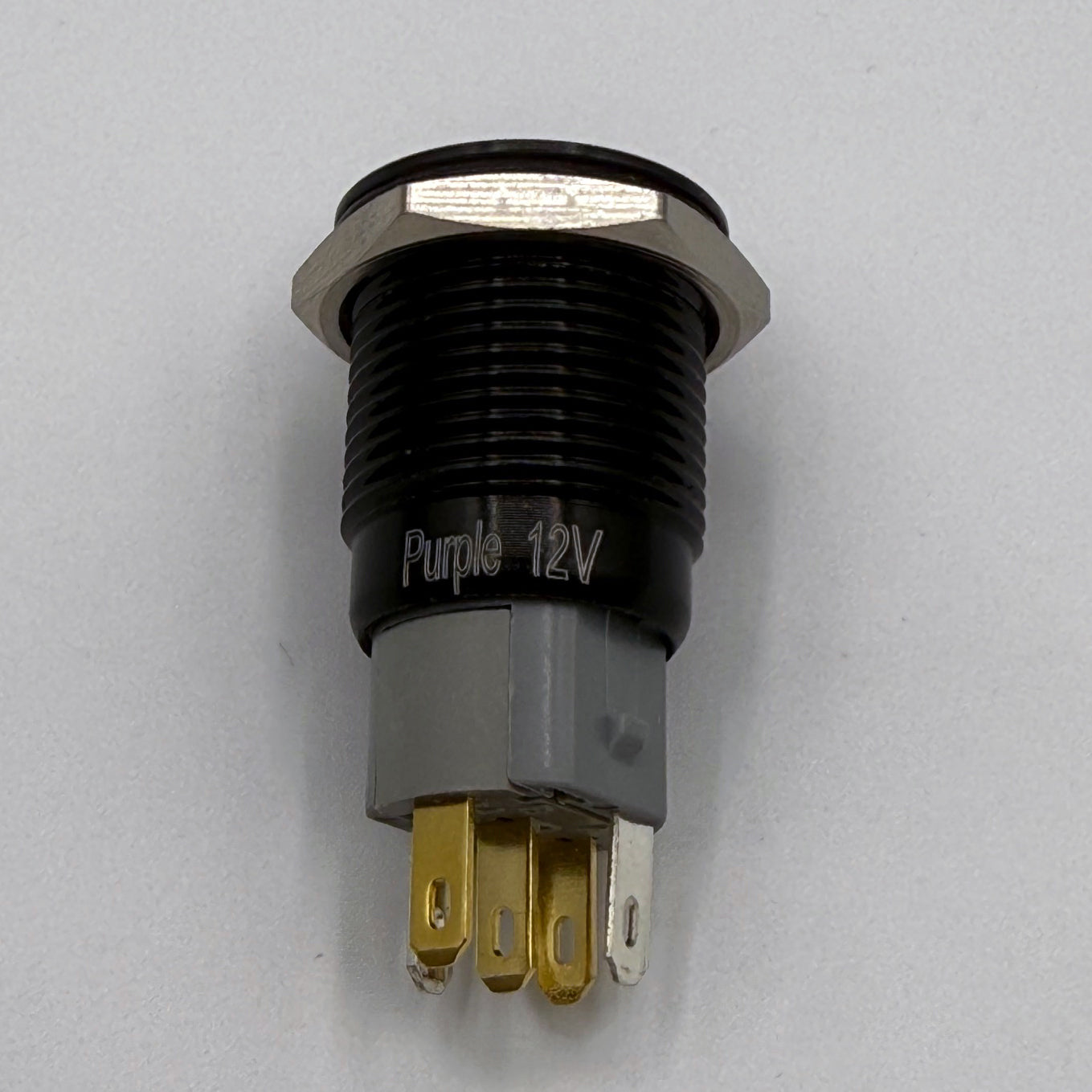 16MM Latching Button LED Backlit Purple