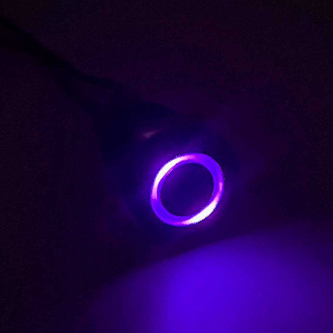 16MM Latching Button LED Backlit Purple