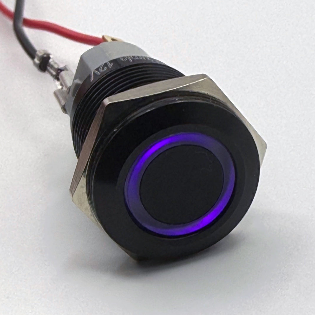 Button Size Led 16MM Latching Button LED Backlit Purple – Grind Sim Racing