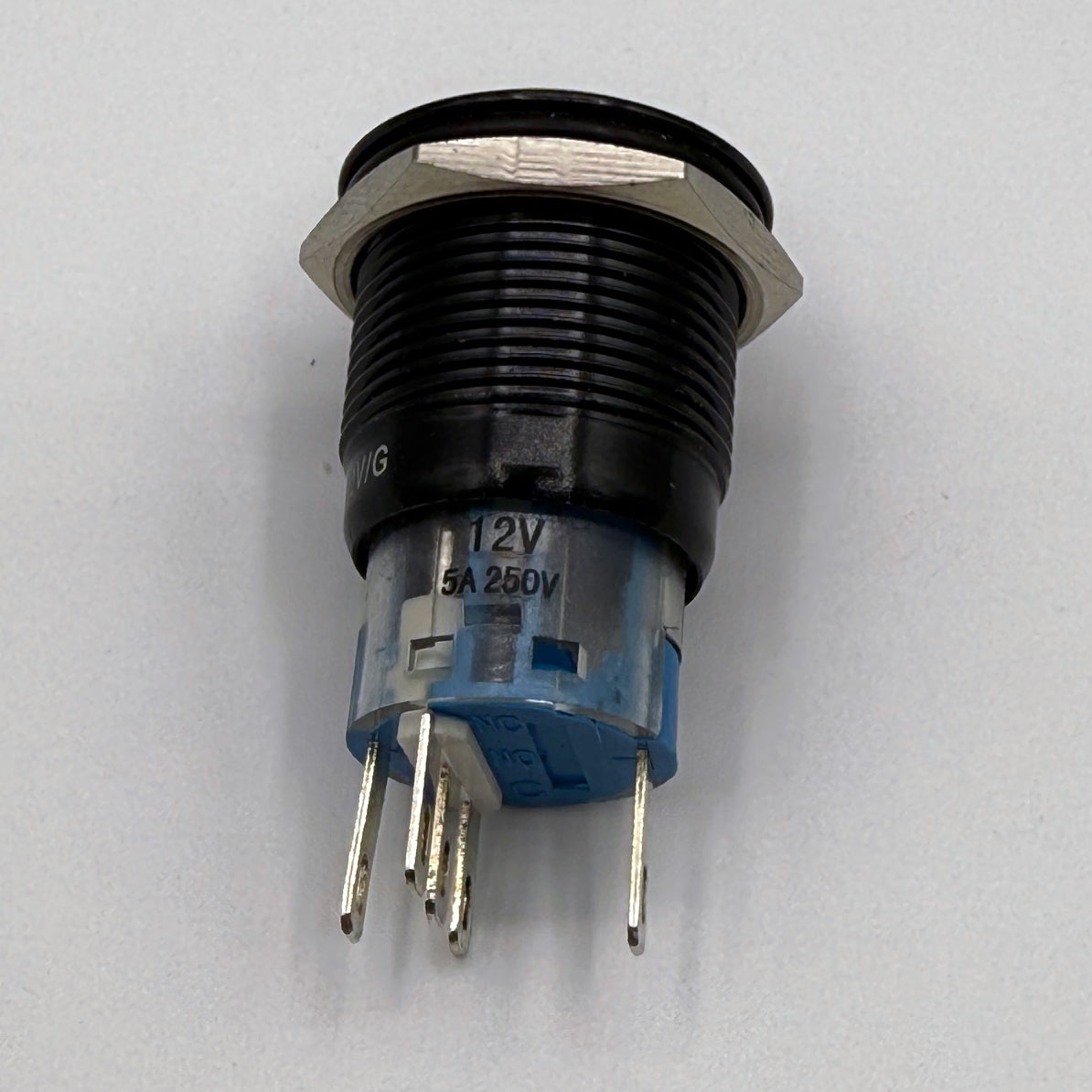 19MM Momentary POWER Button LED Backlit Green