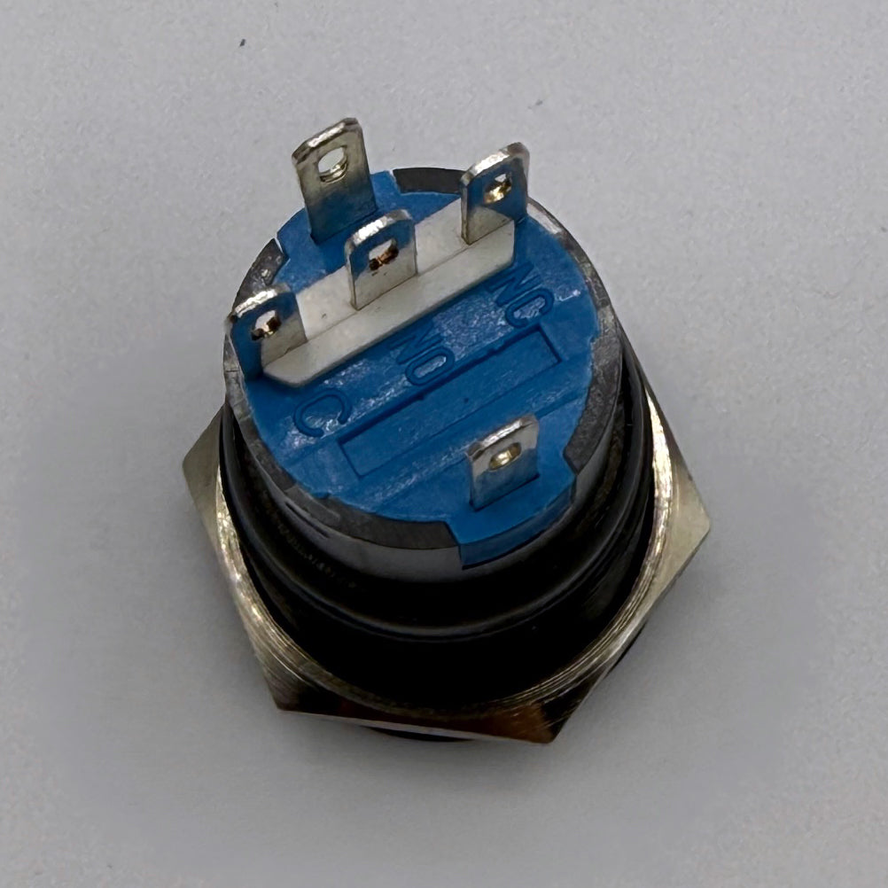 19MM Momentary POWER Button LED Backlit Green