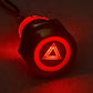 19MM Latching Hazard Button LED Backlit Red