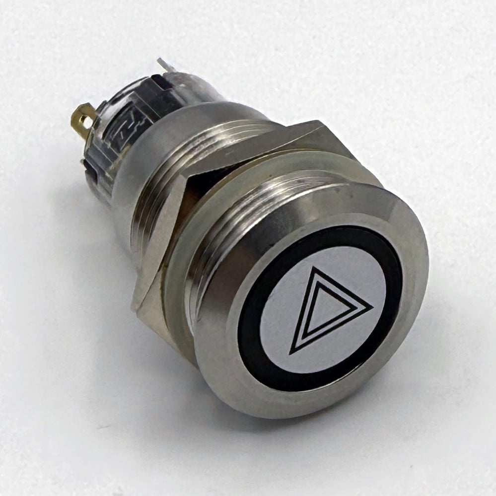 19MM Latching Hazard Button LED Backlit Red