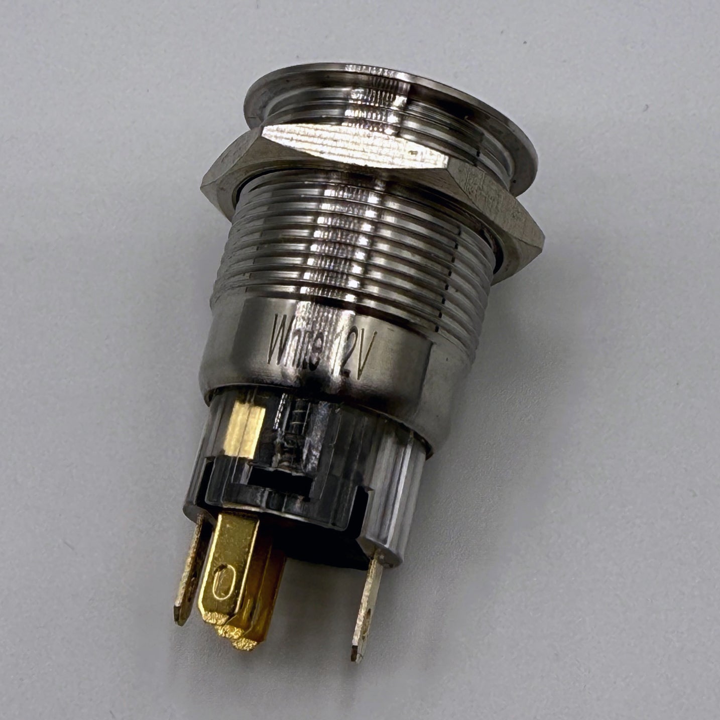 19MM Latching POWER Button LED Backlit White